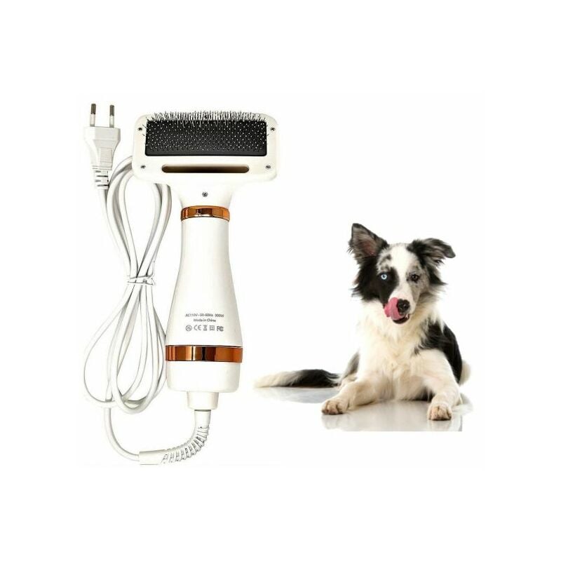 foto del prodotto spazzola asciugatrice cani elettrica phon toelettatura animali domestici 2in1