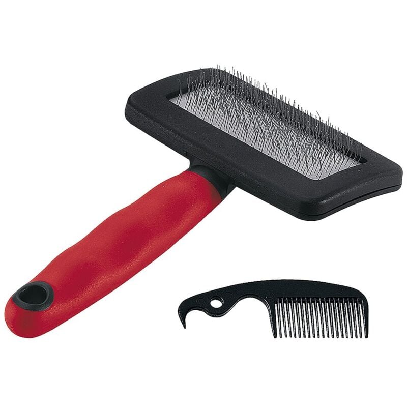 foto del prodotto spazzola cardatrice gro 5946 large per cani pelo medio e lungo cm.16x5x11,4x3,3