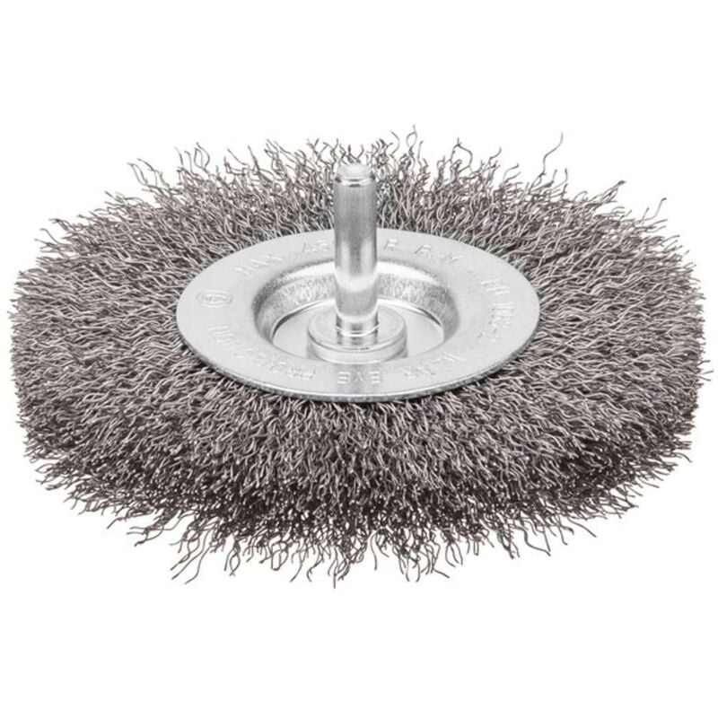 foto del prodotto spazzola circolare con gambo mm 100 - spessore fili 17 mm stanley