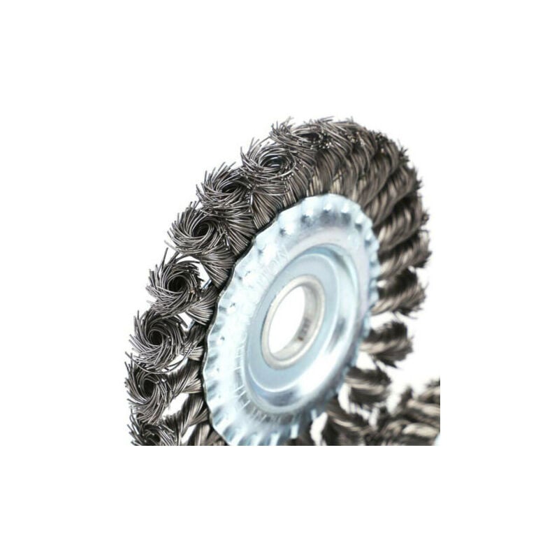 foto del prodotto spazzola circolare di ferro metallica metallo disco smerigliatrice 125mm 5""
