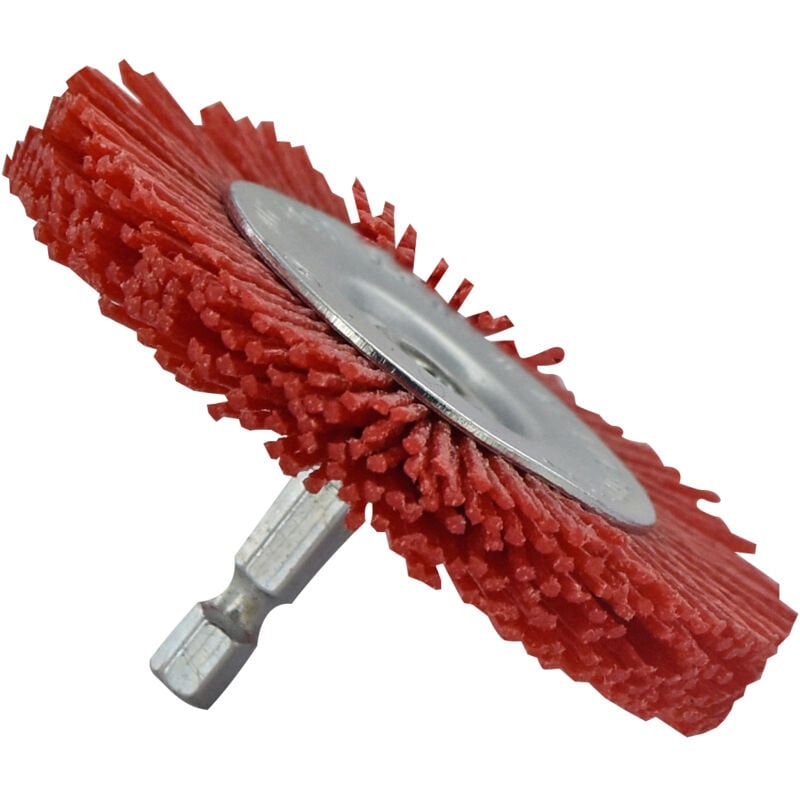 foto del prodotto spazzola circolare filo di nylon 100mm per la spellatura del legno tivoly