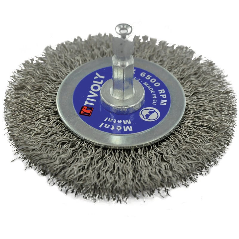foto del prodotto spazzola circolare filo in acciaio inossidabile 70mm per spelare l'acciaio inossidabile - tivoly