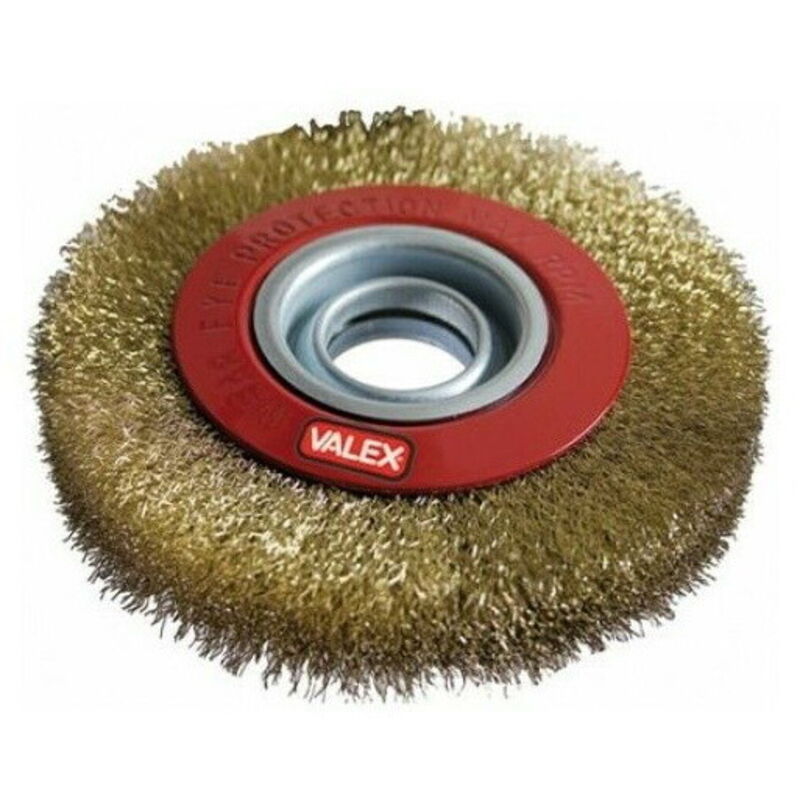 foto del prodotto spazzola circolare pulitrice per smerigliatrice da banco d 125mm acciaio valex
