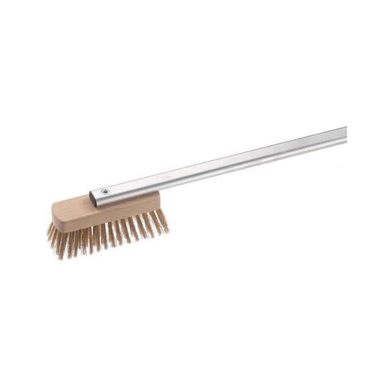 foto del prodotto spazzola con setole in ottone manico alluminio 60 cm gi.metal