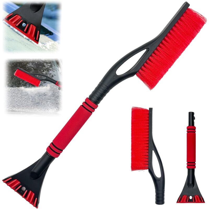 foto del prodotto spazzola da neve per auto, spazzola da neve per auto 2 in 1, raschietto per ghiaccio e spazzola da neve, raschietto per ghiaccio per auto con scopa,