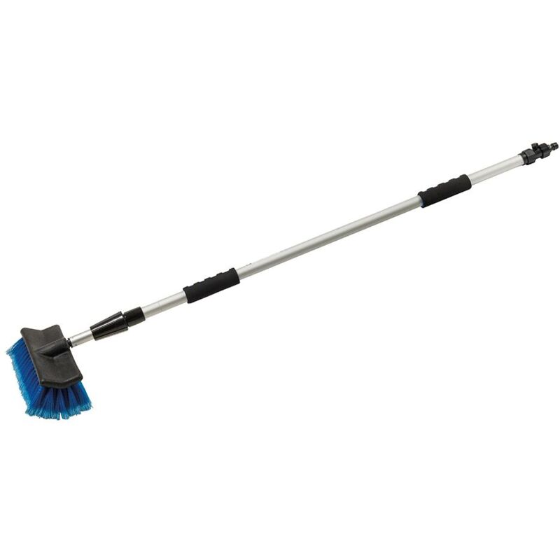 foto del prodotto spazzola di pulizia per lavaggio auto con manico telescopico 132 214 cm silverline