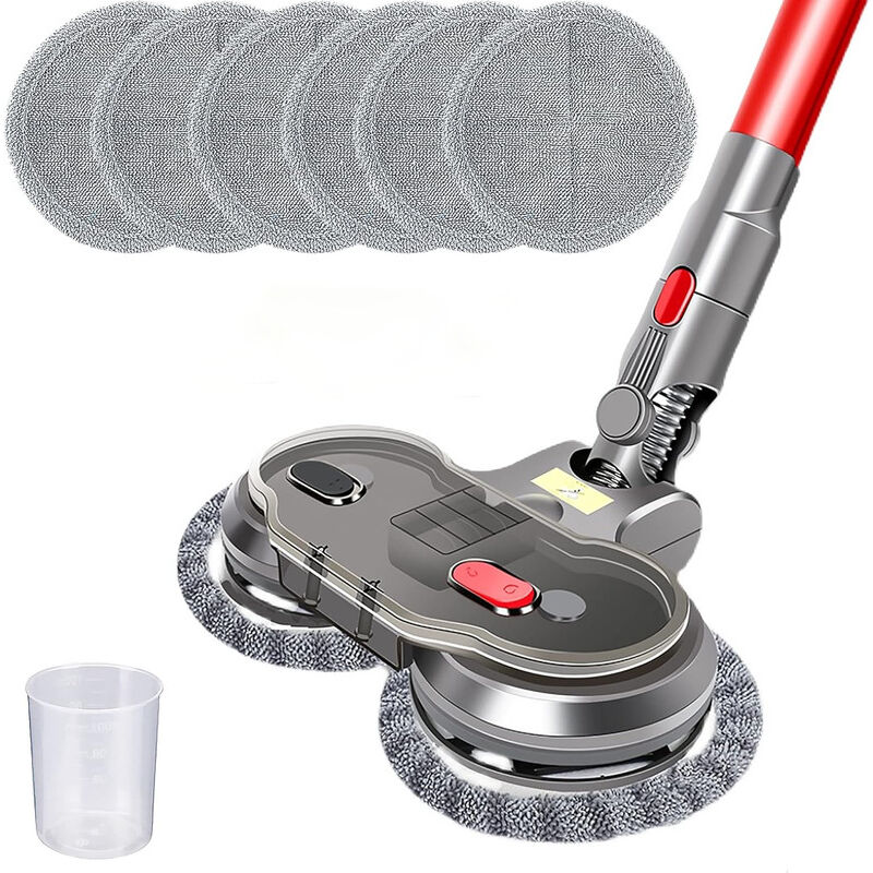 foto del prodotto spazzola di pulizia turbo motorizzata compatibile con aspirapolvere dyson v7 v8 v10 v11 v15, lucidatrice per pavimenti, marmo e legno, incluso panno