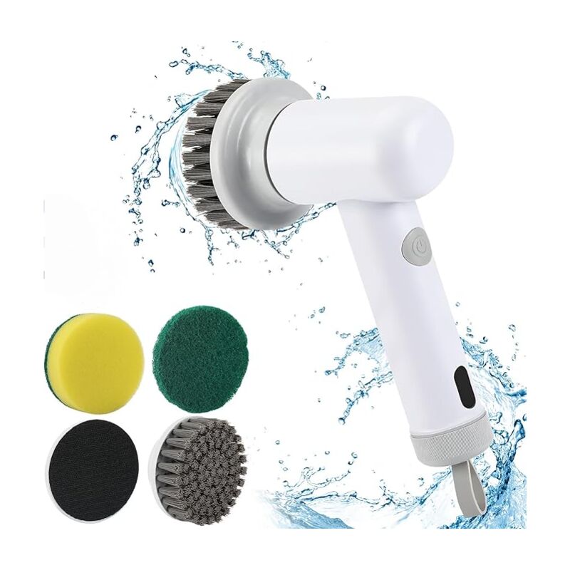 foto del prodotto spazzola elettrica per la pulizia, senza fili, spazzola rotante power spin, per bagno, piastrelle, doccia sollbry
