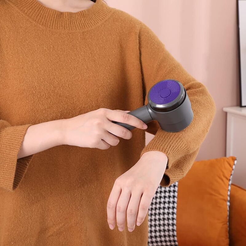 foto del prodotto spazzola elettrica per pelucchi, spazzola elettrica per pelucchi, spazzola portatile per pelucchi, spazzola per pelucchi multi tessuto blu viola 