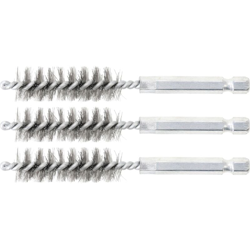 foto del prodotto spazzola in acciaio 14 mm 6,3 mm 1 4' 3 pz.
