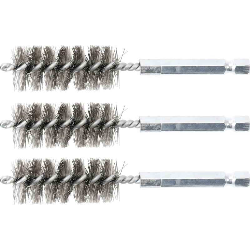 foto del prodotto spazzola in acciaio 18 mm 6,3 mm 1 4' 3 pz.
