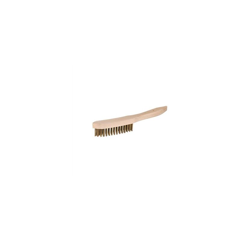 foto del prodotto spazzola in setole d acciaio con manico a 3 file ms9300g jaz