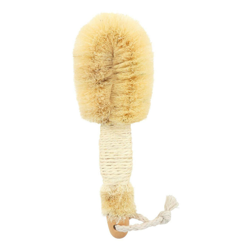 foto del prodotto spazzola in sisal, spazzola per il corpo in sisal, spazzola per la doccia, spazzola per il corpo naturale, spazzolatura da bagno con manico in legno,