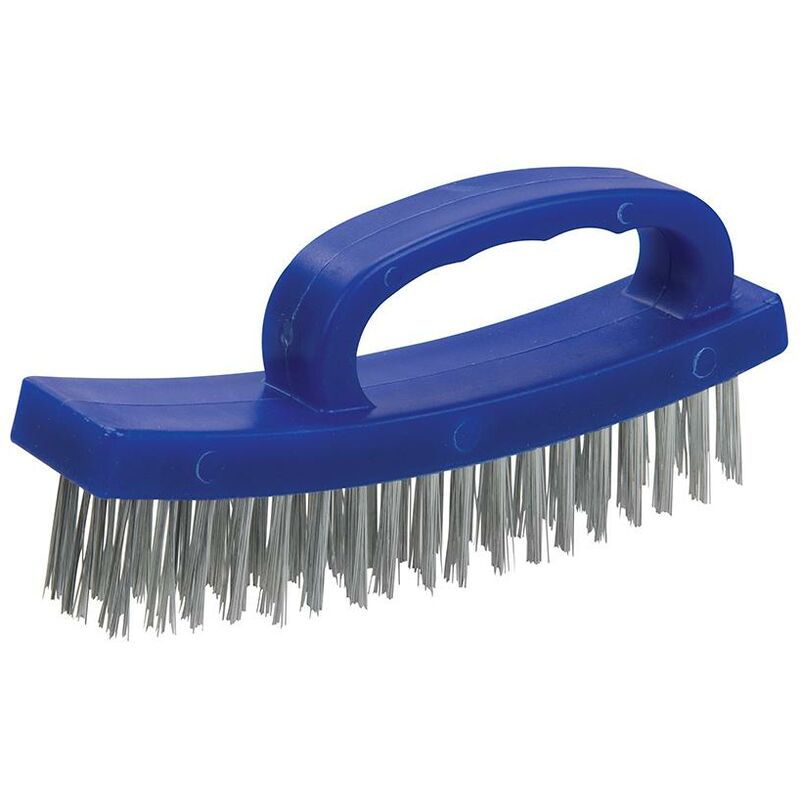 foto del prodotto spazzola metallica con maniglia a forma d 4 file silverline