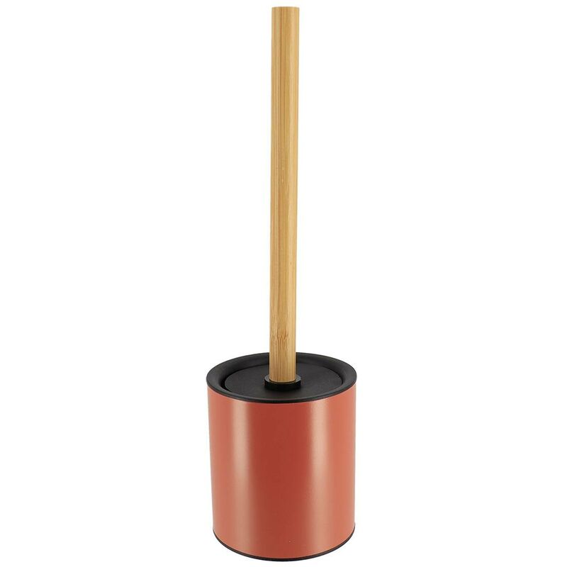 foto del prodotto spazzola metallica per wc con gambo in bamb bamb terracotta tendance