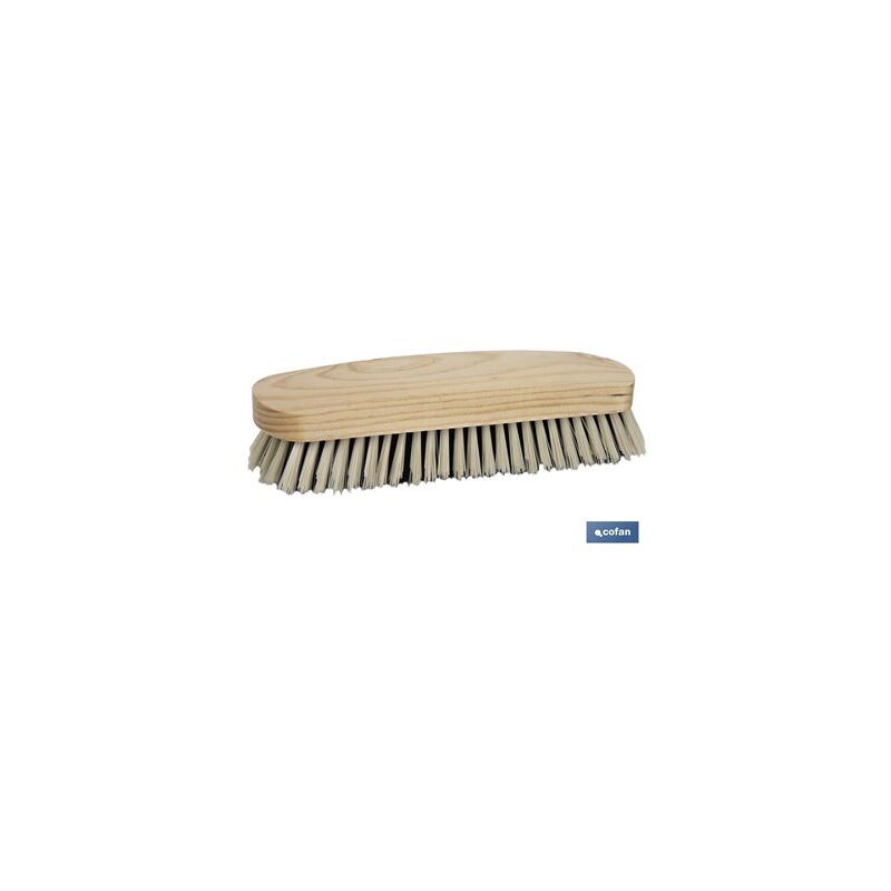 foto del prodotto spazzola per abiti con setole in pvc e filo zincato con manico ergonomico in legno 18,5cm