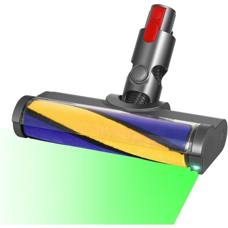 foto del prodotto spazzola per aspirapolvere a led applicabile compatibile con dyson v7 v8 v10 v11 v15, ideale per lavorare su pavimenti in legno duro