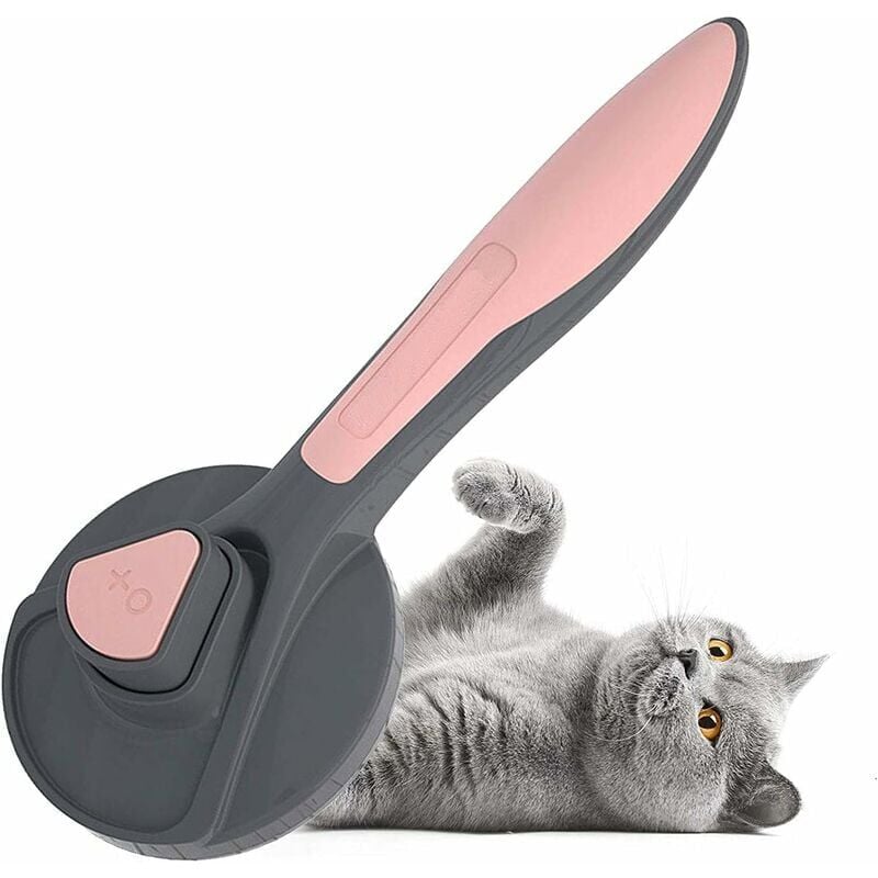foto del prodotto spazzola per cani e gatti, autopulente per peli di cani di piccola taglia