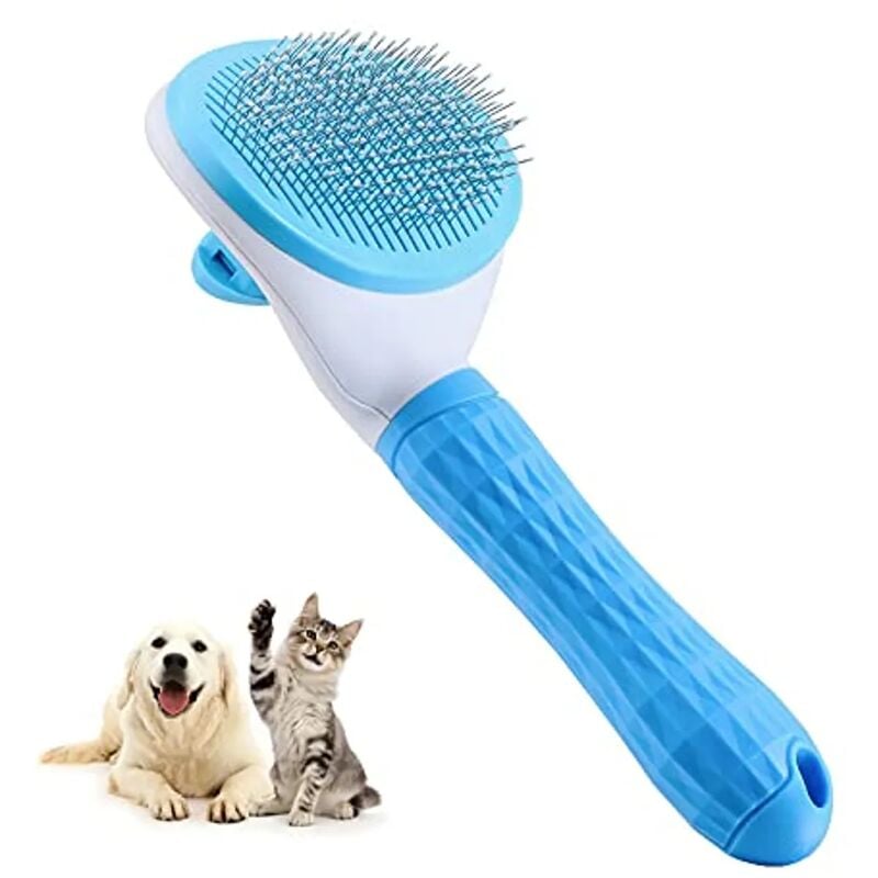 foto del prodotto spazzola per cani e gatti set 3 in 1 pettini a setole corte e lunghe pettine per pelliccia spazzola per sottopelo districante spazzola per sottopelo