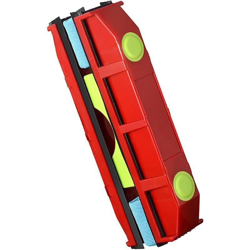 foto del prodotto spazzola per la pulizia, tergivetro magnetico per doppi vetri da 20 a 28 mm di spessore pulitore magnetico con 2 panni in microfibra per vetri