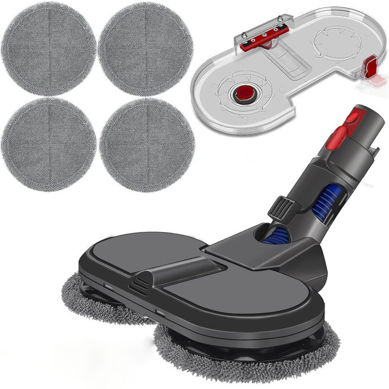 foto del prodotto spazzola per lavaggio pavimenti compatibile con aspirapolvere dyson v8 v10 v11, lucidatura, lavaggio a umido e a secco per pavimenti in parquet di