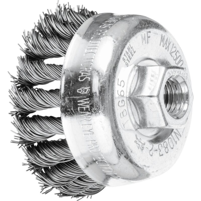 foto del prodotto spazzola per pentole pos tbg st d.65mm m14 spessore filo 0,5mm sta pferd