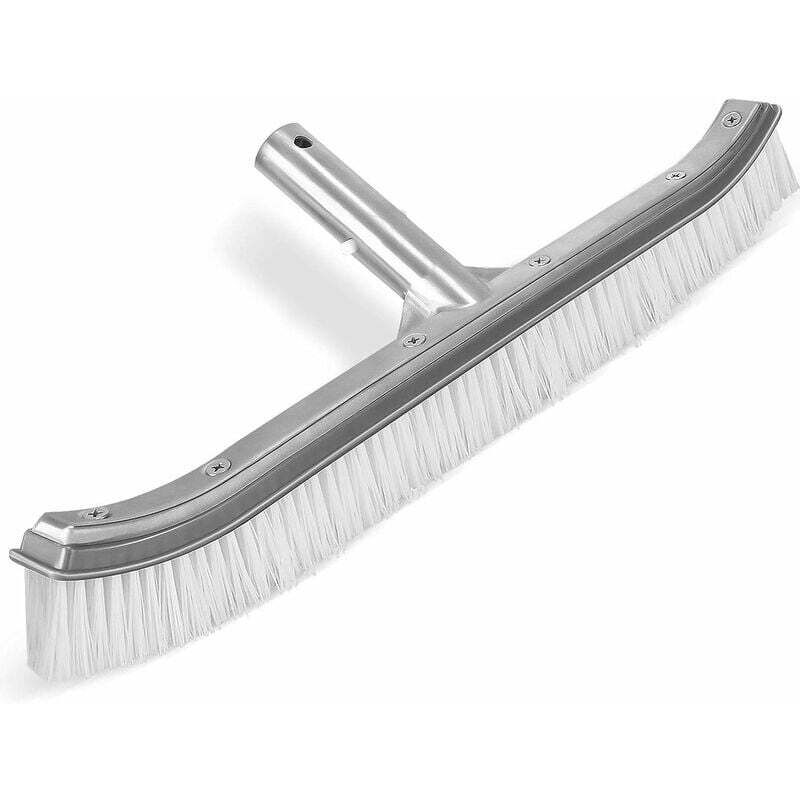 foto del prodotto spazzola per piscina, 46 cm scopa per piscina pulitore per piscina spazzola per piscina in alluminio con clip ez e setole resistenti per gradini