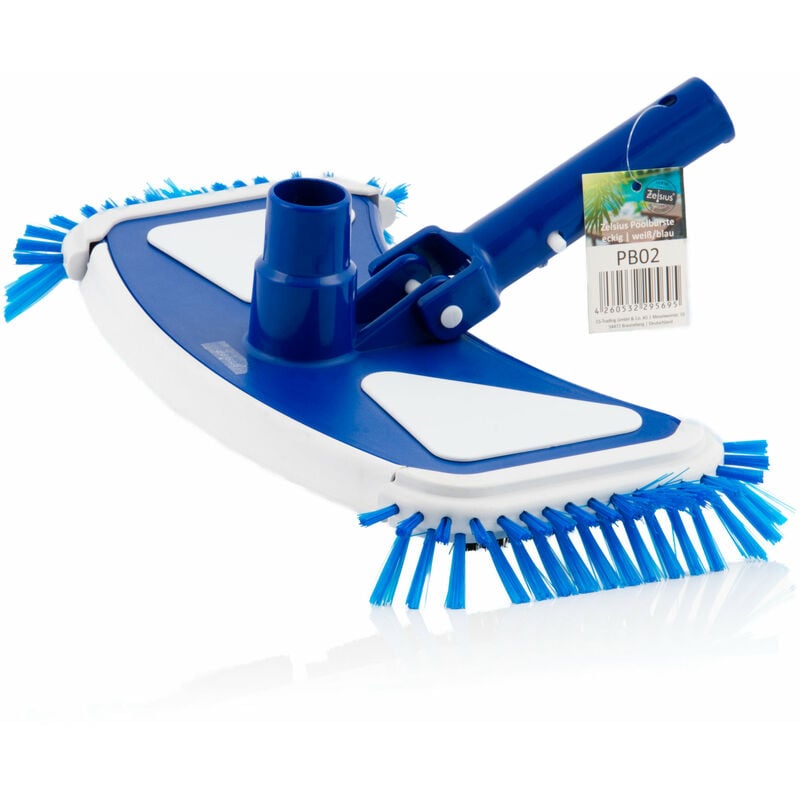 foto del prodotto spazzola per piscina con spazzole laterali lavapavimenti per tubo 32 38 mm zelsius