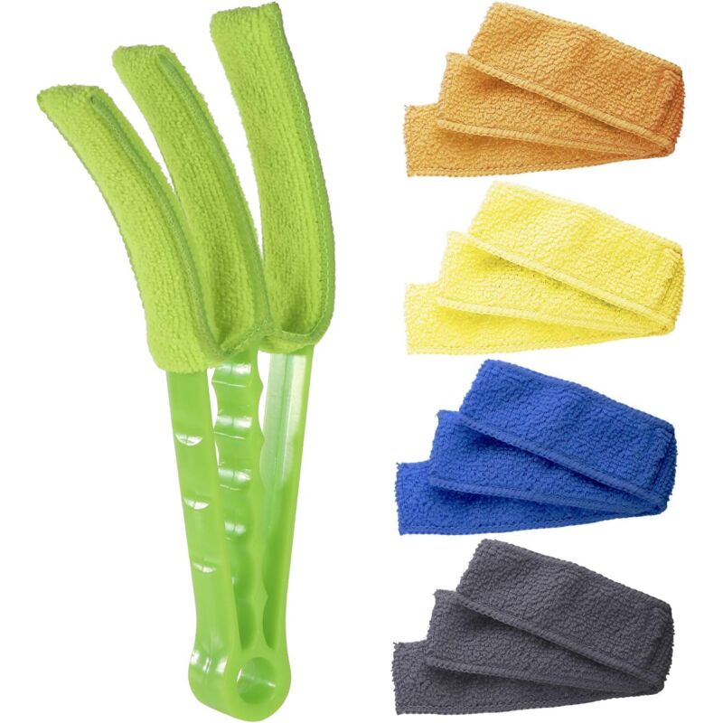 foto del prodotto spazzola per spolverare le tapparelle con 5 maniche in microfibra strumenti per la pulizia delle tapparelle avvolgibili, delle tapparelle del
