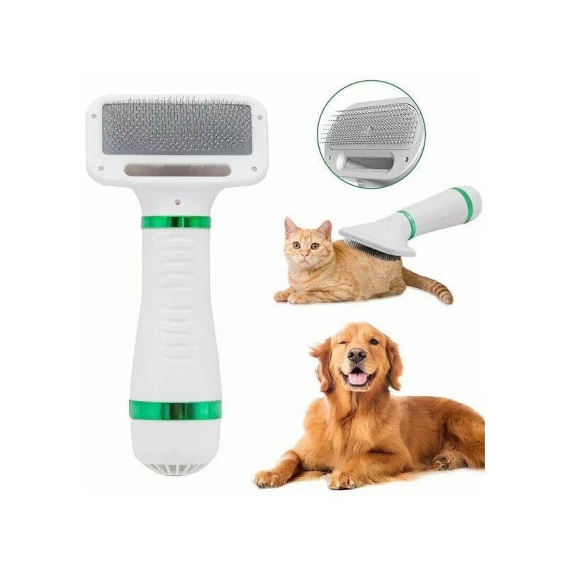 foto del prodotto spazzola phon asciugacapelli per cani e gatti animali domestici 2 in 1 hzp 10