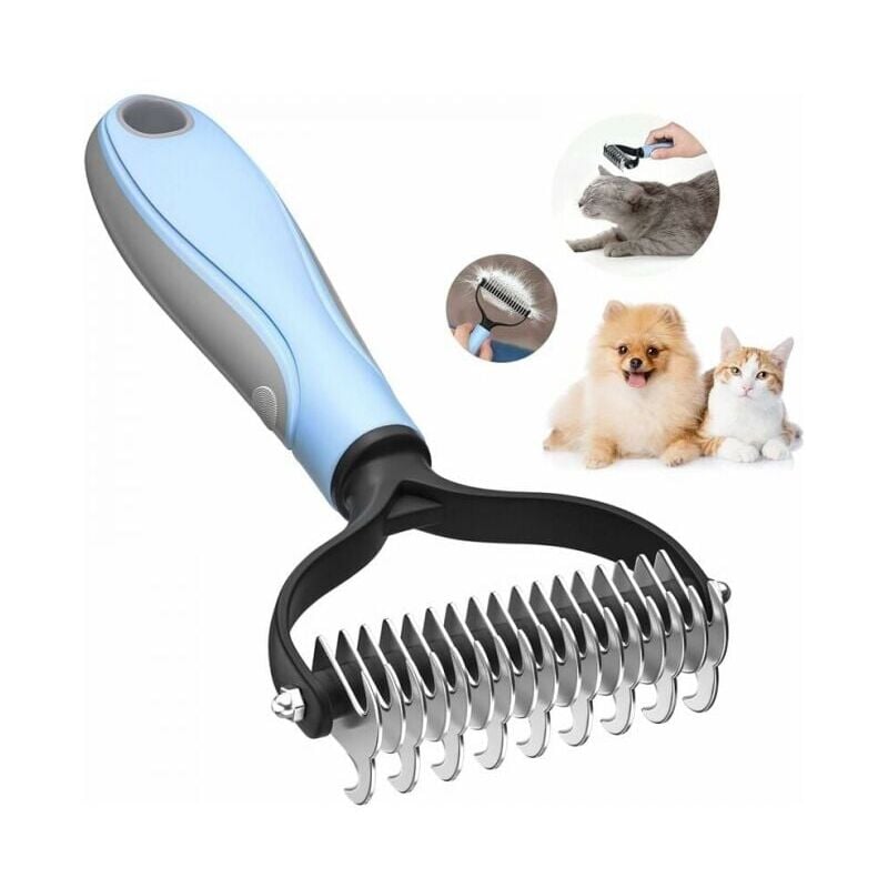 foto del prodotto spazzola professionale per cani spazzola per peli lunghi per cani e gatti, spazzola anti perdita di pelo per animali domestici, rimuove il