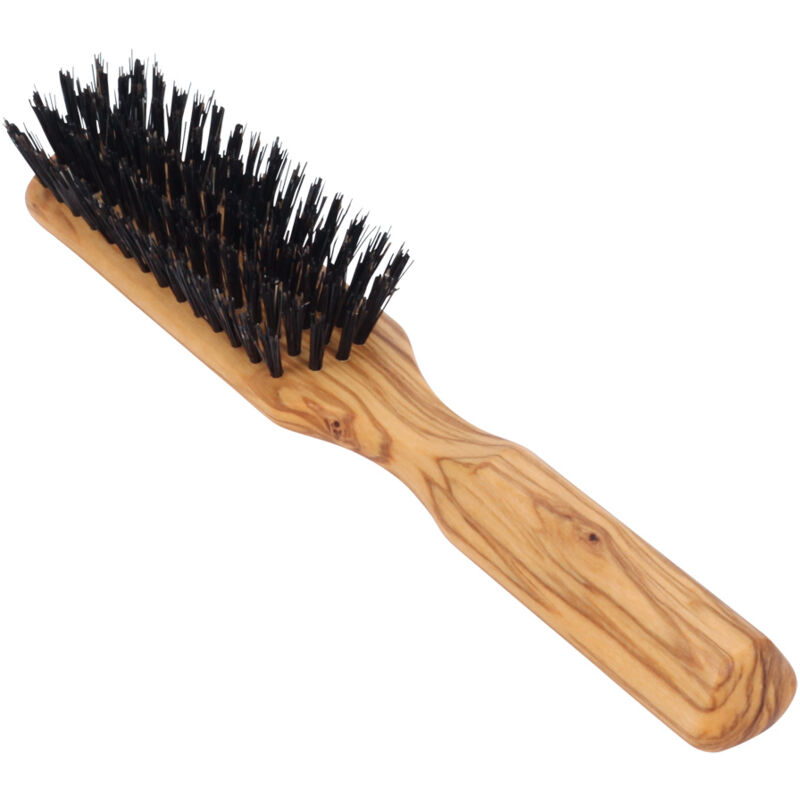 foto del prodotto spazzola redecker per capelli di oliva piatta 5 file