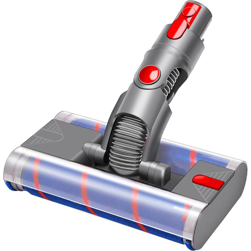 foto del prodotto spazzola rotante elettrica turbo motorizzata compatibile con dyson v7 v8 v10 v11 spazzola a sgancio rapido rulli doppi morbidi per piastrelle per