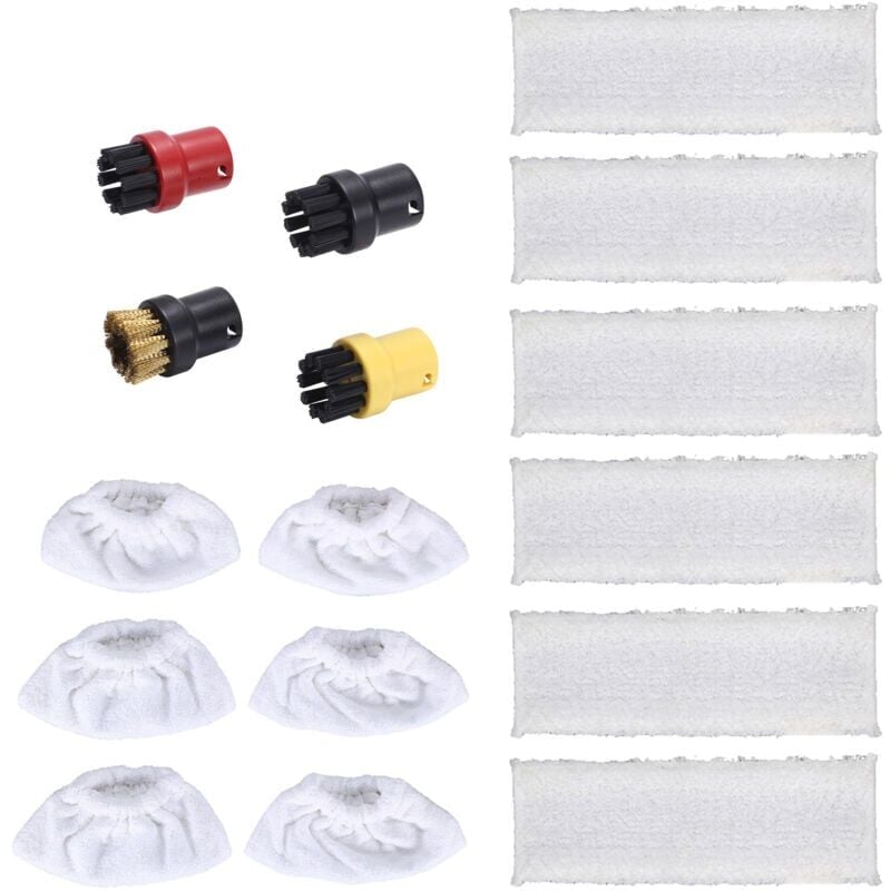foto del prodotto spazzola rotonda in microfibra per pulitore a vapore, kit ugello di ricambio per pulitore a vapore karcher sc easyfix e parti accessorie per mocio a