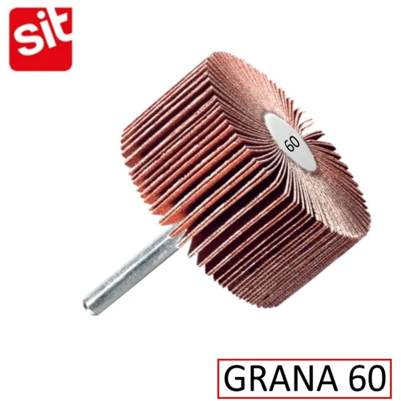 foto del prodotto spazzola sit abrasiva lamellare diametro 50 mm grana 60 con gambo