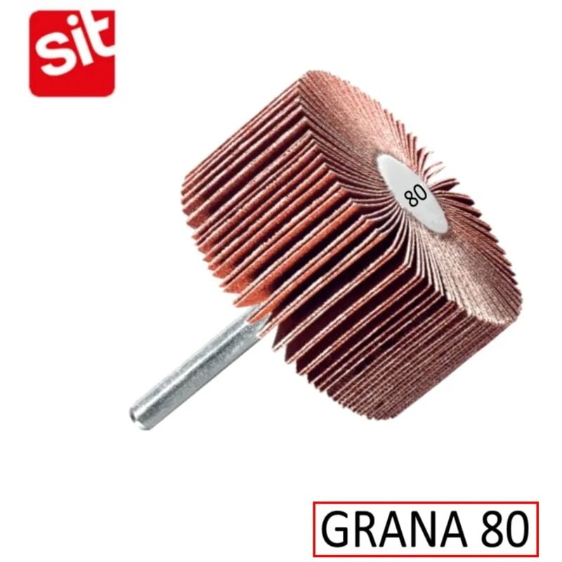 foto del prodotto spazzola sit abrasiva lamellare diametro 50 mm grana 80 con gambo