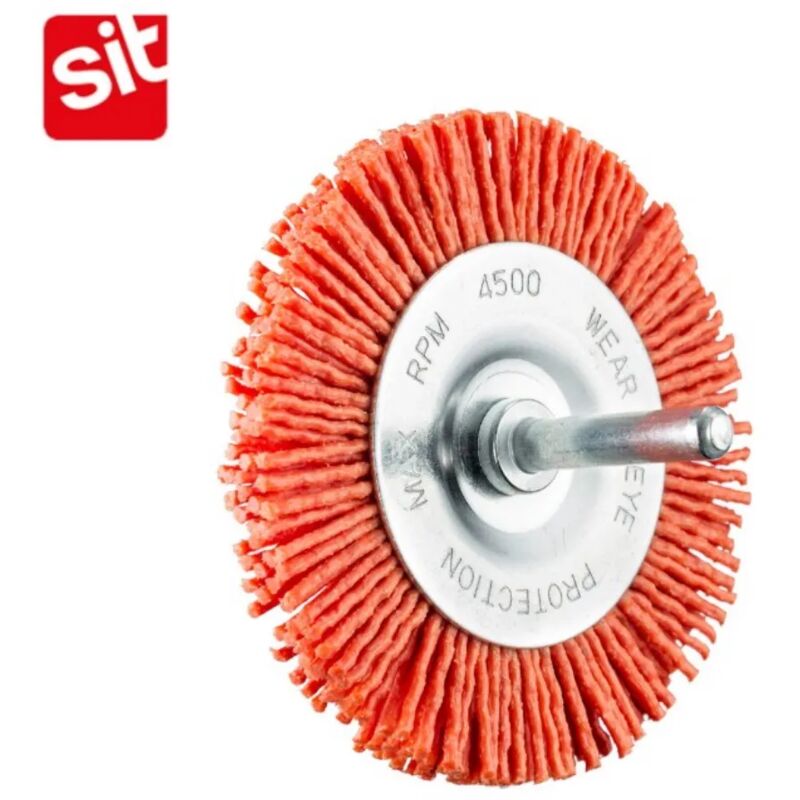 foto del prodotto spazzola sit circolare diametro 100 mm in nylon con gambo