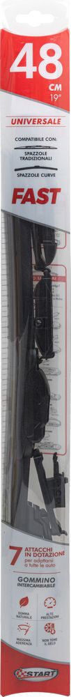foto del prodotto spazzola tergicristallo singola fast 48 cm 19 quot , per spazzole tradizionali e curve