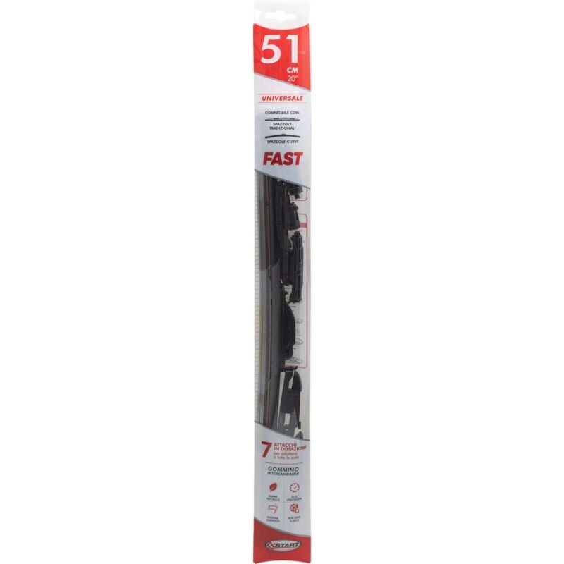 foto del prodotto spazzola tergicristallo singola fast 51 cm 20 , per spazzole tradizionali e curve