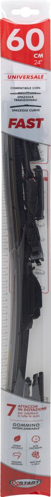 foto del prodotto spazzola tergicristallo singola fast 60 cm 24, per spazzole tradizionali e curve