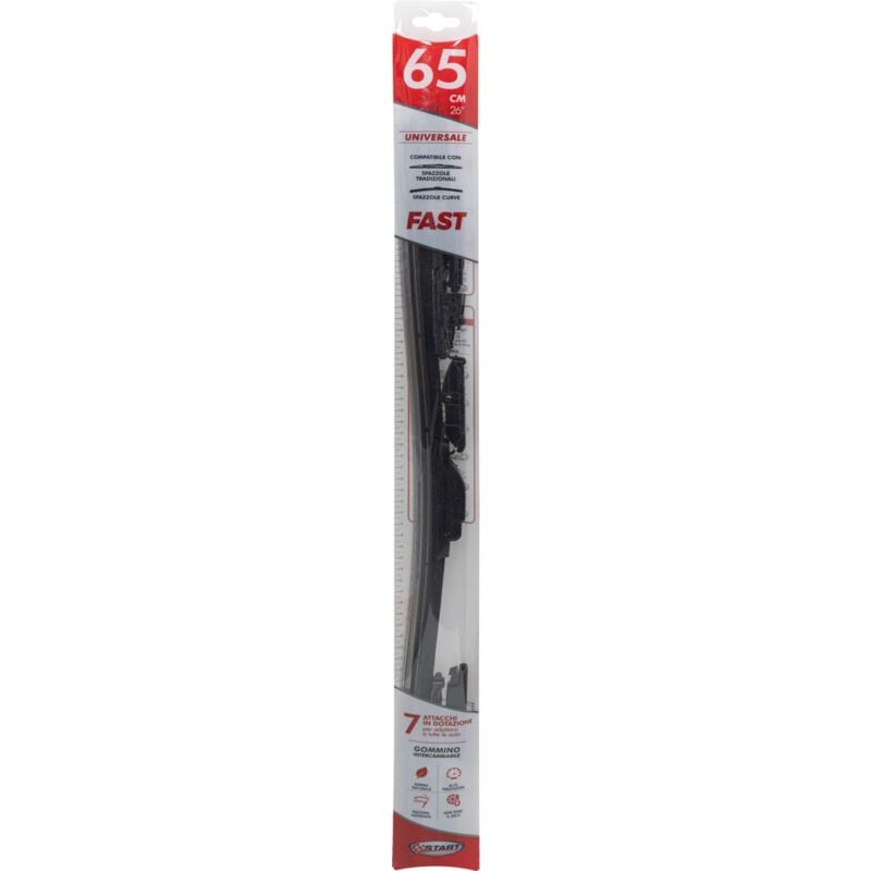 foto del prodotto spazzola tergicristallo singola fast 65 cm 26 , per spazzole tradizionali e curve