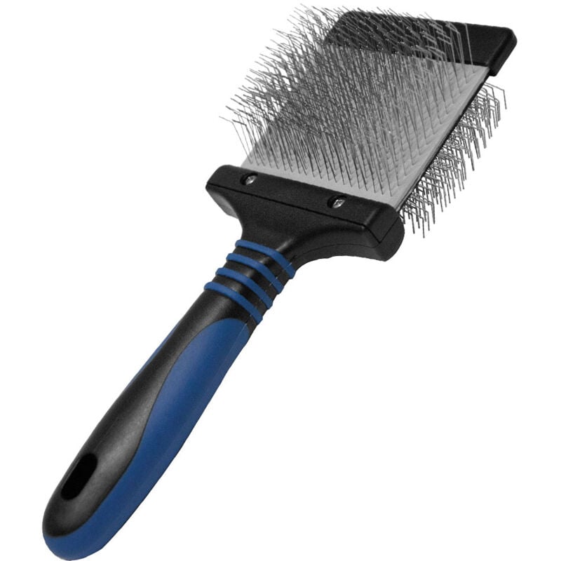 foto del prodotto spazzola twin flex show tech per manti difficili e nodi per cani small