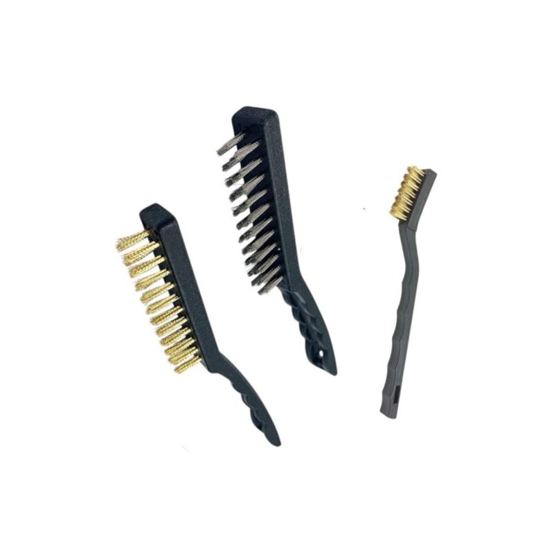 foto del prodotto spazzole in acciaio set 3 spazzole raschietti per metallo rame ferro ottone07056