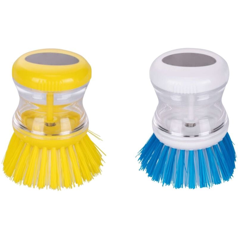 foto del prodotto spazzolina lavapiatti con serbatoio 2 colori assortiti