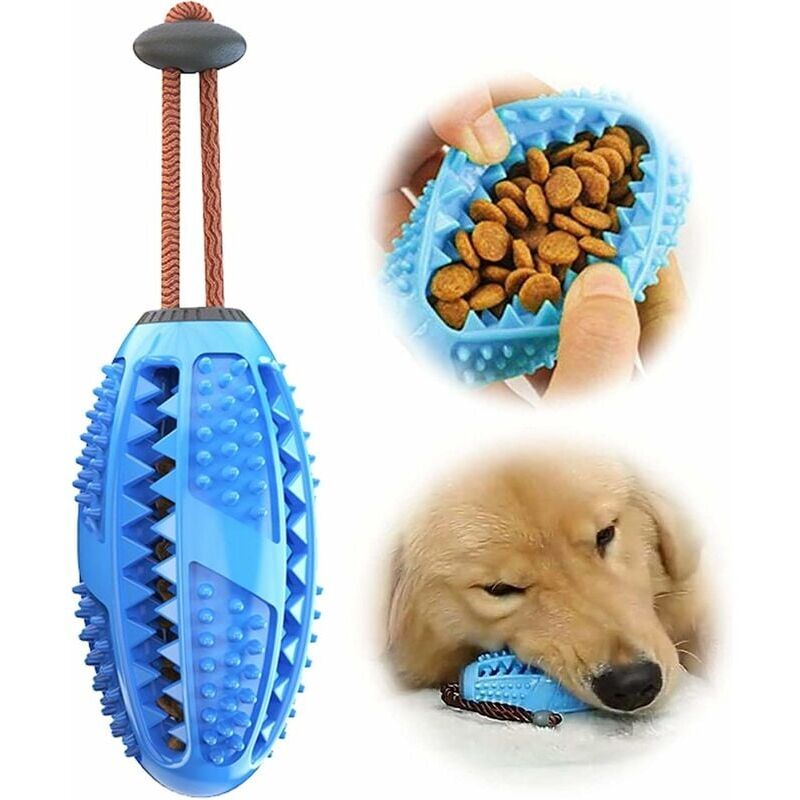 foto del prodotto spazzolino da denti per cani giocattolo da masticare per la cura dentale efficace per la pulizia dei denti del cane massaggiatore in gomma naturale