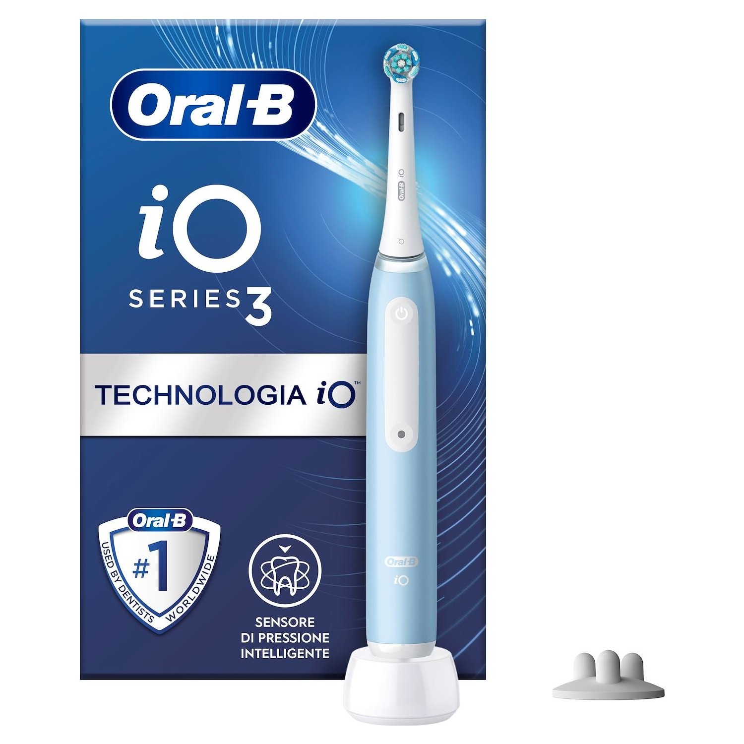 foto del prodotto spazzolino elettrico oral b braun io 3s light blue azzurro