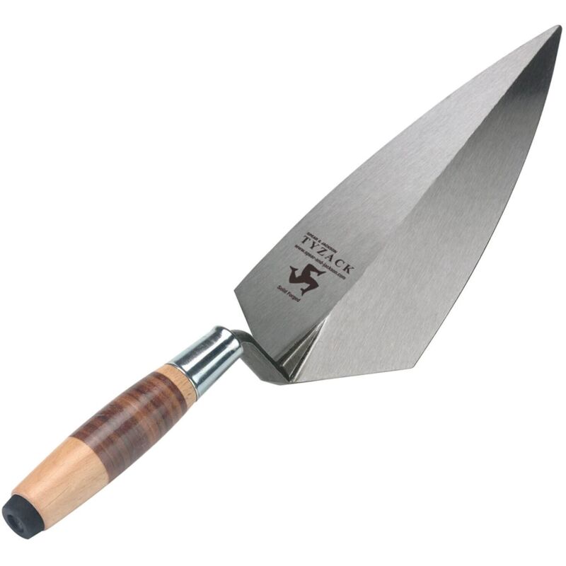 foto del prodotto spear jackson 10811v 08 cazzuola per mattoni tyzack, modello canadese, con manico in pelle, 28 cm