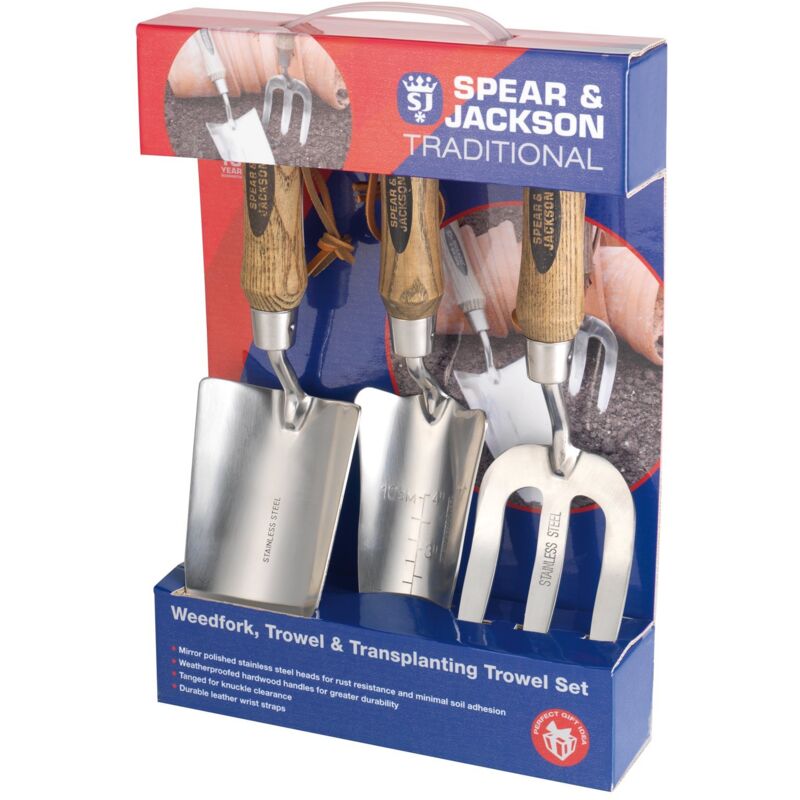 foto del prodotto spear jackson trad3ps set regalo tradizionale in acciaio inossidabile da 3 pezzi
