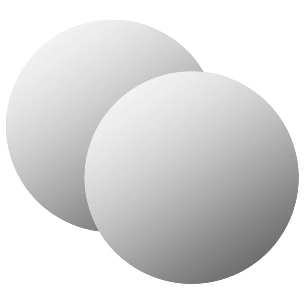 foto del prodotto specchi da parete 2 pz 70 cm in vetro circolari