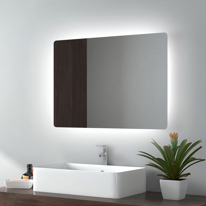 foto del prodotto specchi luminosi per bagno retroilluminazione 70x50 cm luce bianca fredda emke